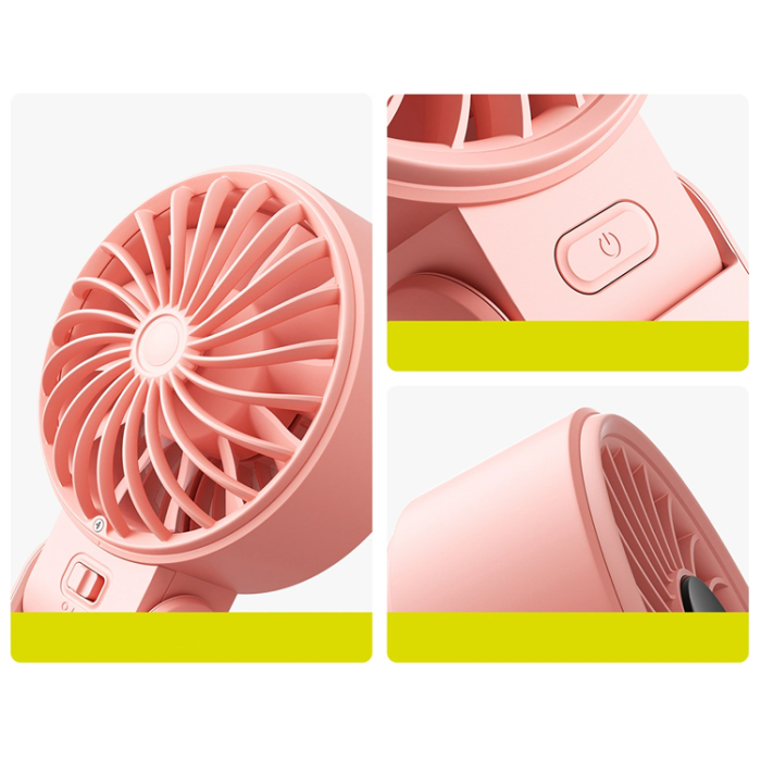 Jisulife - Jisulife Bärbar Handhållen Fläkt USB Life7 3600mAh - Rosa