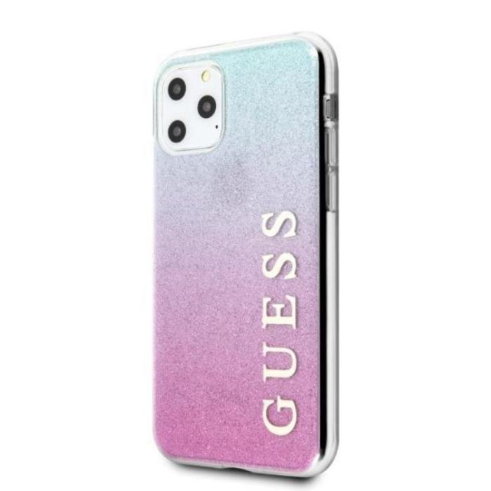 Guess - Guess Glitter Gradient Skal iPhone 11 Pro Max - Rosa/Blå