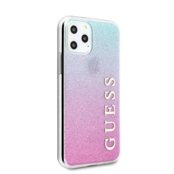 Guess - Guess Glitter Gradient Skal iPhone 11 Pro Max - Rosa/Blå