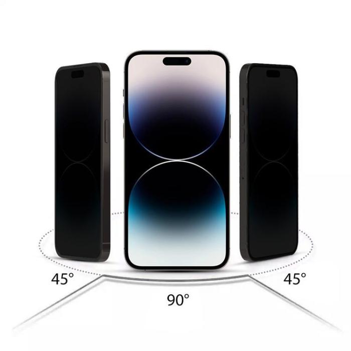 Hofi - Hofi iPhone 15 Pro Härdat Glas Skärmskydd Anti Spy Privacy