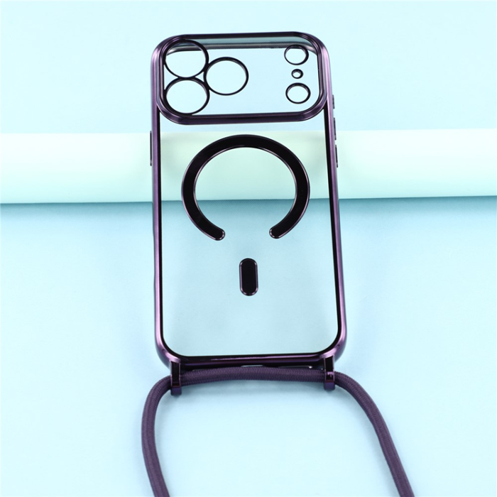 A-One Brand - iPhone 17 Pro Max Mobilskal MagSafe Electroplating TPU - Lila