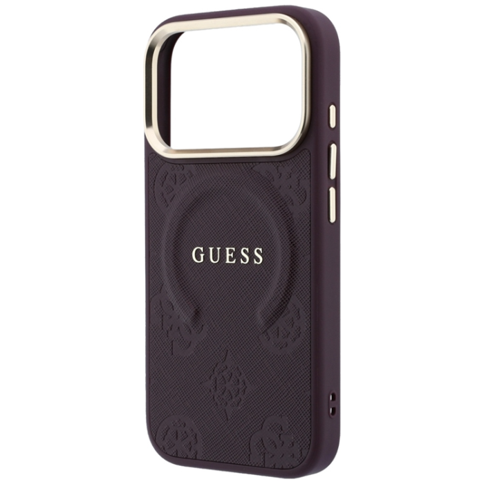 Guess - Guess Mobilskal För iPhone 18 Pro/17 Pro Magsafe Saffiano Peony & Ring