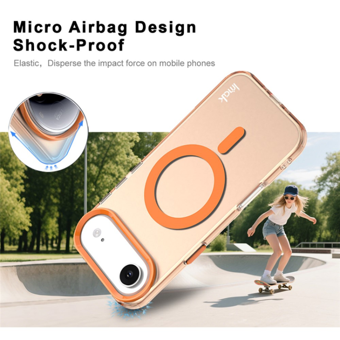 Imak - IMAK iPhone 17 Air Mobilskal MagSafe Anti Drop - Orange