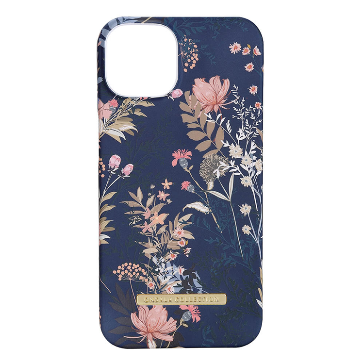 ONSALA iPhone 14 Skal Dark Flower - Blå | 2353 | AlltMobil