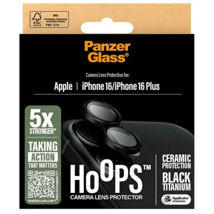 PanzerGlass - PanzerGlass iPhone 16/16 Plus Kameralinsskydd Härdat Glas
