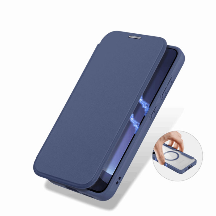 Dux Ducis - Dux Ducis Galaxy S25 Plus Plånboksfodral MagSafe Skin X Pro - Blå