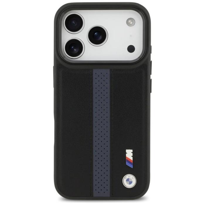 BMW - BMW iPhone 17 Pro Mobilskal MagSafe M Perforated Stripe Logo - Blå