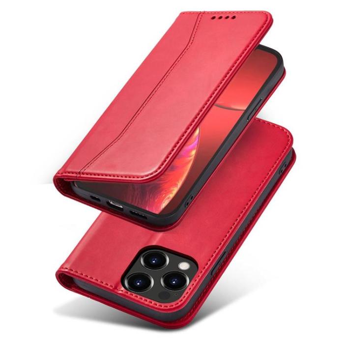 OEM - iPhone 13 Pro Max Plånboksfodral Magnet Fancy - Röd