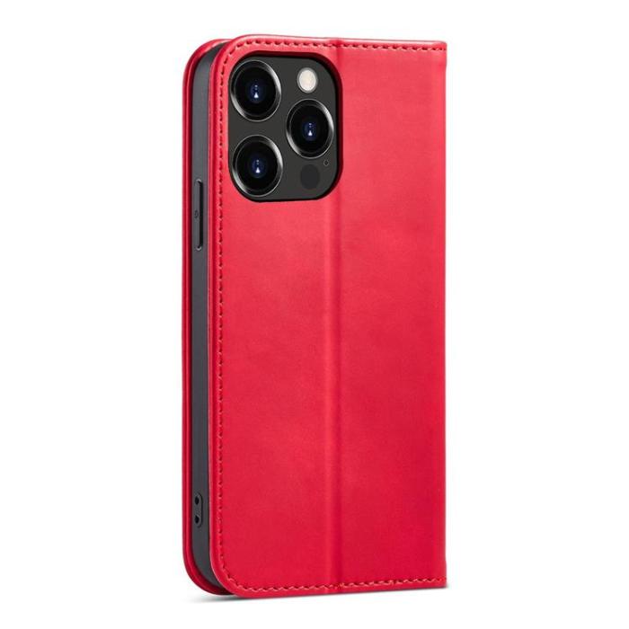 OEM - iPhone 13 Pro Max Plånboksfodral Magnet Fancy - Röd