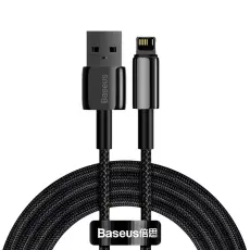 BASEUS - Baseus Tungsten USB-A till Lightning kabel 2m - Svart