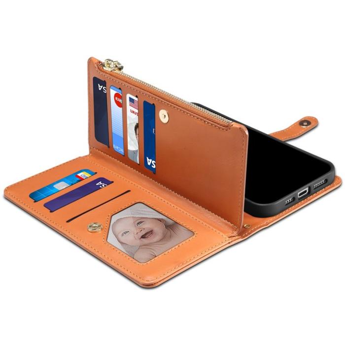 ESEBLE - ESEBLE Mobilfodral för Samsung Galaxy S26 Konstläder RFID - Brun