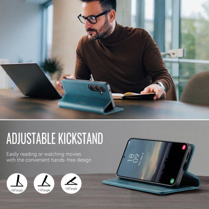 Caseme - CaseMe Plånboksfodral för Samsung Galaxy S26 Konstläder RFID - Grön