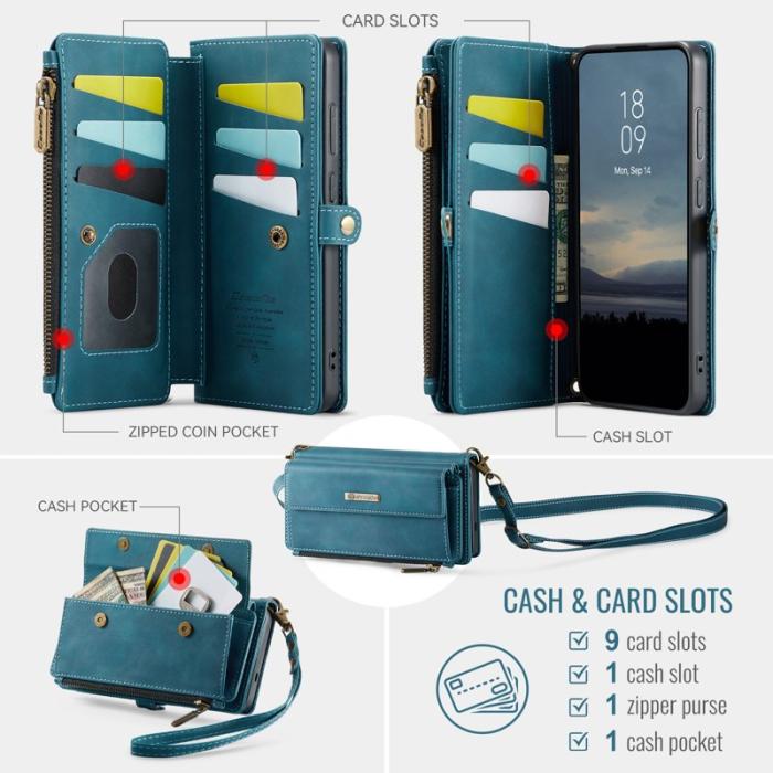 Caseme - CaseMe Plånboksfodral för Samsung Galaxy S26 Konstläder RFID - Grön