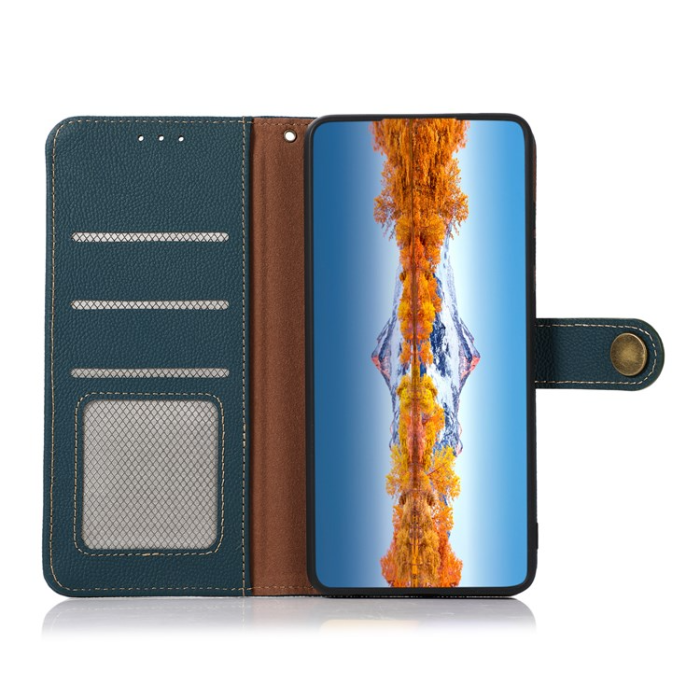 KHAZNEH - KHAZNEH Xiaomi Mi 11 Ultra Plånboksfodral Äkta Läder Kickstand - Grön