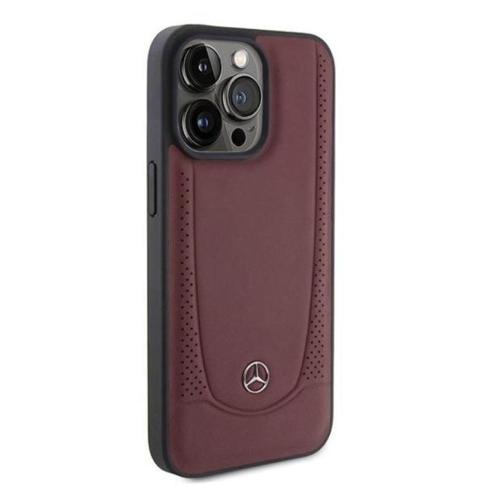 Mercedes - Mercedes iPhone 15 Pro Mobilskal Läder Urban - Röd