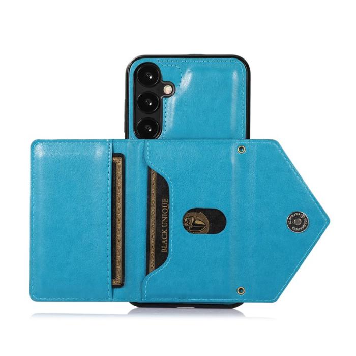 OEM - Mobilfodral för Samsung Galaxy S26 Konstläder + TPU - Blå