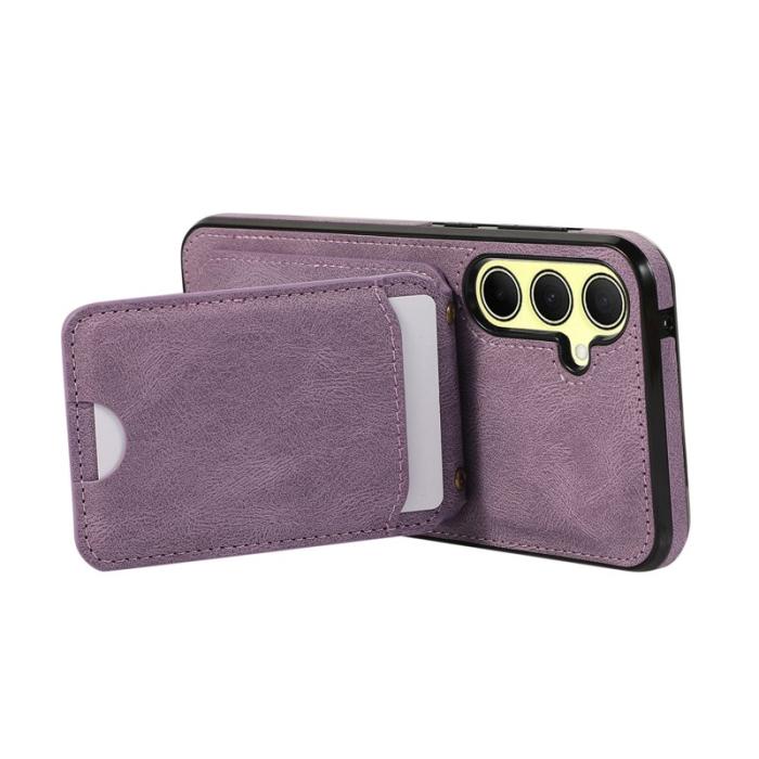 OEM - Mobilfodral för Samsung Galaxy S26 Konstläder + TPU Kickstand - Lila