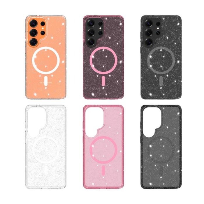 OEM - Mobilskal för Samsung Galaxy S26 Ultra Magnetiskt TPU PC - Transparent Rosa