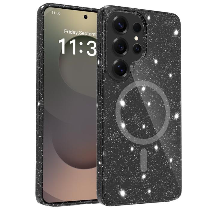 OEM - Mobilskal för Samsung Galaxy S26 Ultra Magnetiskt TPU PC - Transparent Svart