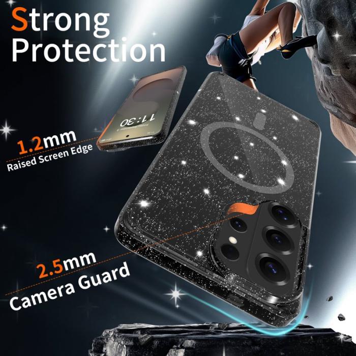 OEM - Mobilskal för Samsung Galaxy S26 Ultra Magnetiskt TPU PC - Transparent Svart