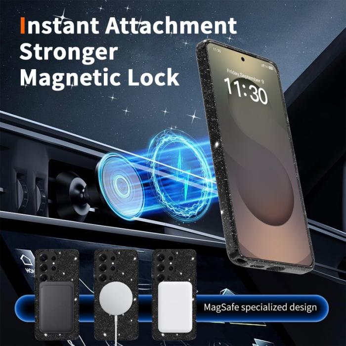 OEM - Mobilskal för Samsung Galaxy S26 Ultra Magnetiskt TPU PC - Transparent Svart