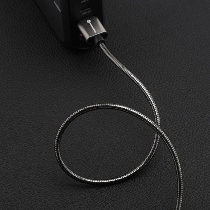 Forcell - Forcell USB-A till USB-C 66W Kabel 3A 1m QC4.0 C234 - Silver