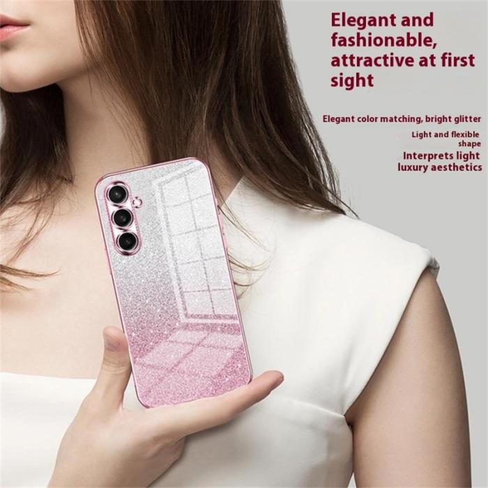 OEM - Mobilskal för Samsung Galaxy S26 Elektroplätering Glittrig TPU - Guld