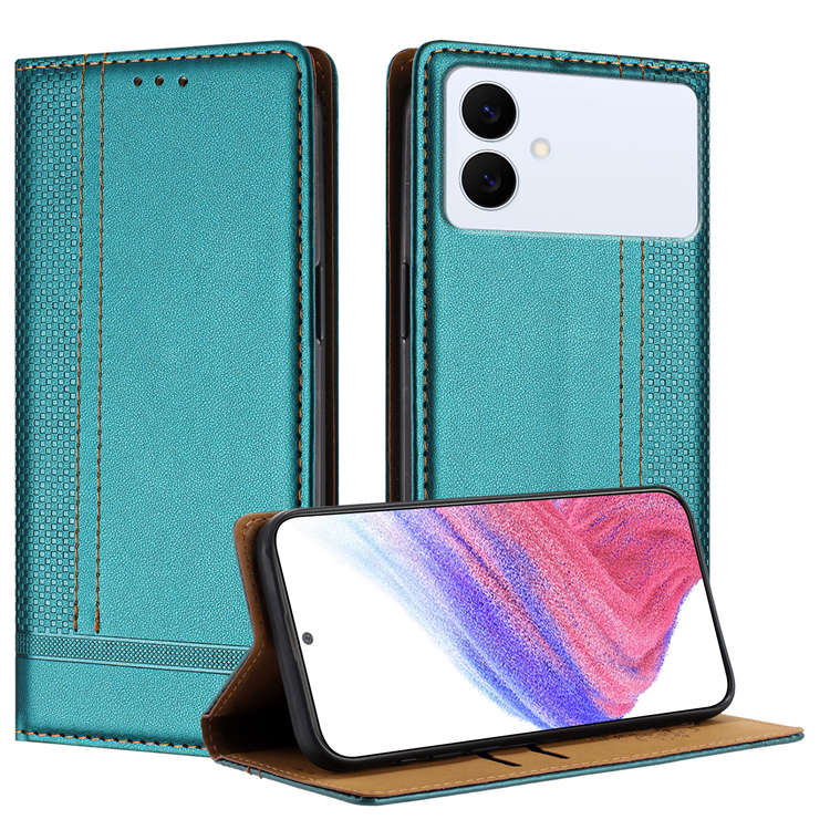 Galaxy S26 Edge Plånboksfodral L-Shaped Grid Pattern - Grön | 2353 | AlltMobil