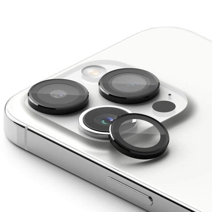 Ringke - Ringke iPhone 15 Pro Kameralinsskydd i Härdat Glas - Svart