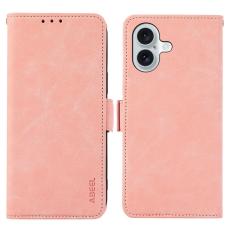 ABEEL - ABEEL iPhone 16 Plus Pl&aring;nboksfodral Med Magnetst&auml;ngning RFID-Skydd - Rosa