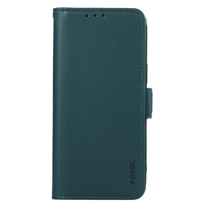 ABEEL - ABEEL iPhone 16 Plus Plånboksfodral Konstläder med RFID-Skydd - Grön