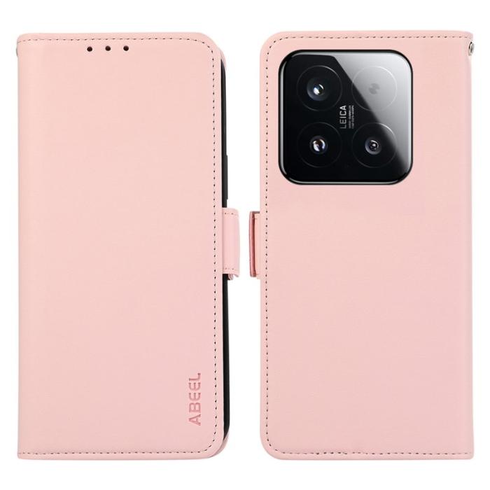 ABEEL - ABEEL Mobilskal till Xiaomi 15T KonstLäder RFID-Skydd - Rosa