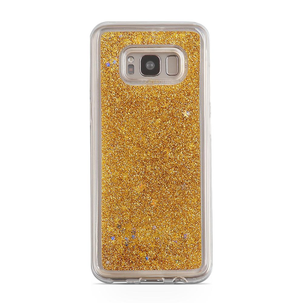 Glitter skal till Samsng Galaxy S8 Plus - Guld