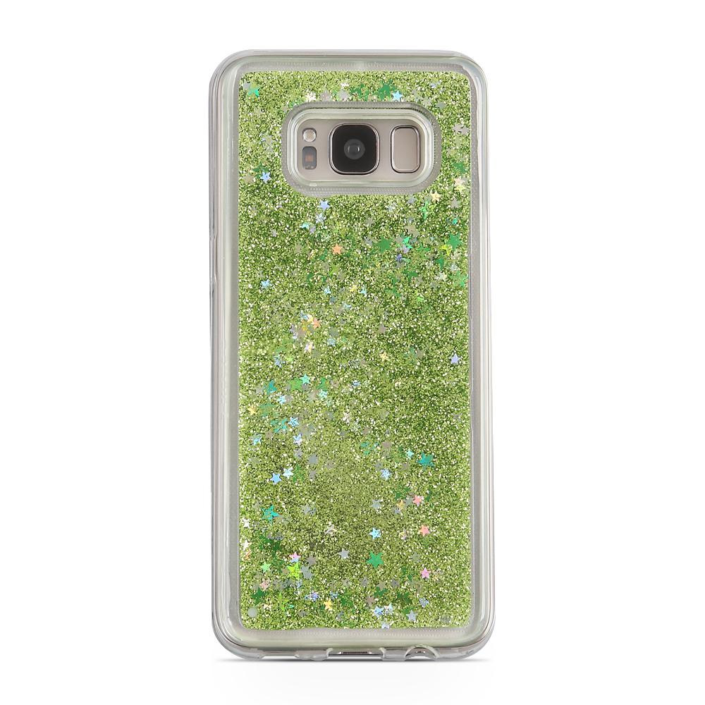 Glitter skal till Samsng Galaxy S8 Plus - Grön