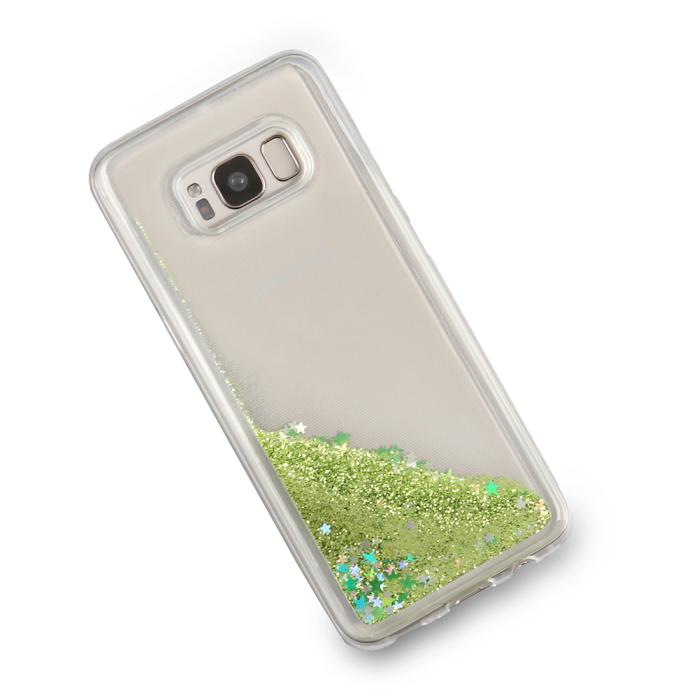 UTGATT5 - Glitter skal till Samsng Galaxy S8 Plus - Grön