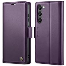 Caseme - CASEME Pl&aring;nboksfodral Konstl&auml;der till Samsung Galaxy S23 - Lila