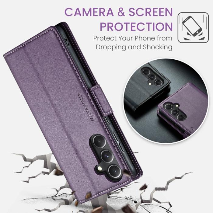 Caseme - CASEME Plånboksfodral Konstläder till Samsung Galaxy S23 FE - Lila