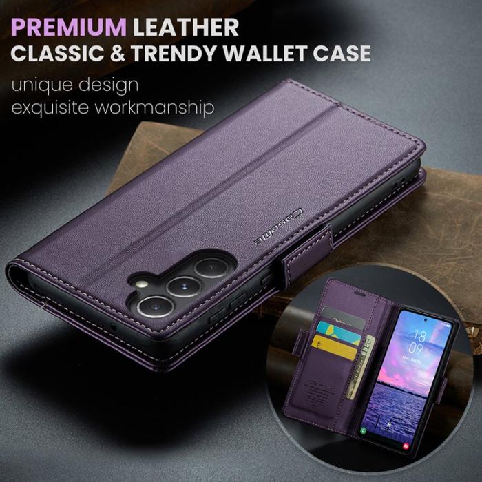 Caseme - CASEME Plånboksfodral Konstläder till Samsung Galaxy S23 FE - Lila