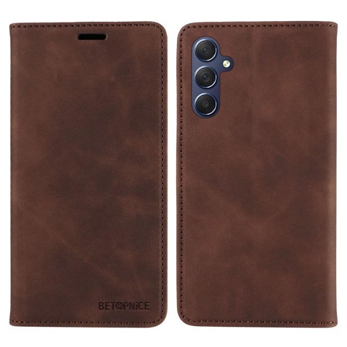 BETOPNICE - BETOPNICE 003 för Samsung Galaxy M54 5G Plånboksfodral Konstläder - Brun