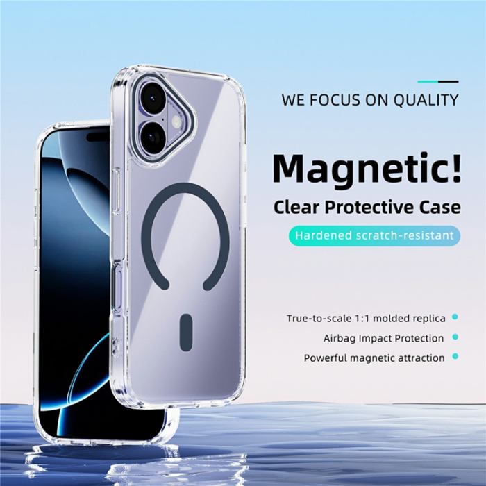 ABEEL - ABEEL iPhone 17 Mobiskal MagSafe Anti Scratch - Blå
