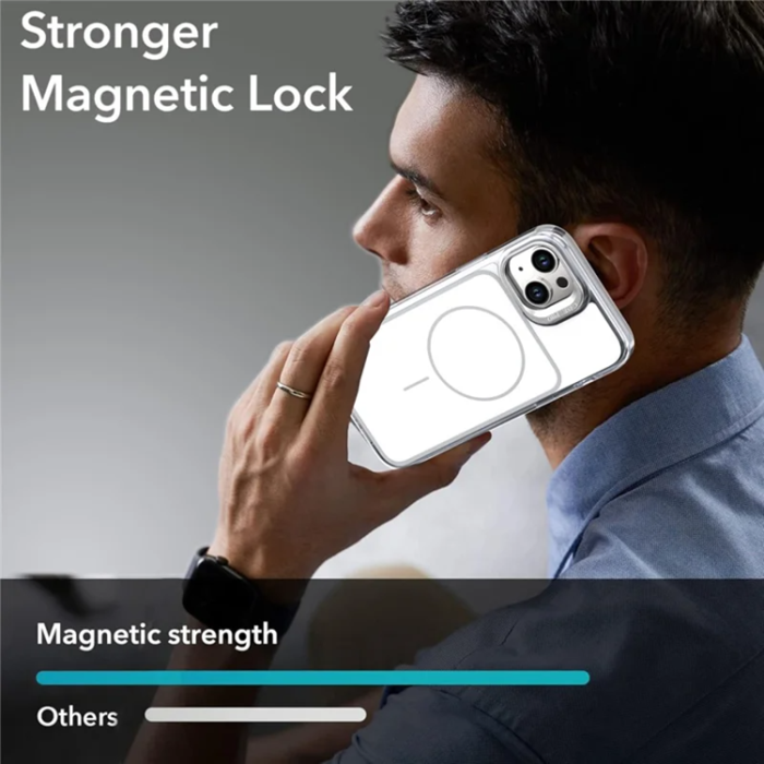 A-One Brand - iPhone 15 Plus Mobilskal MagSafe Lens Kickstand med Handrem