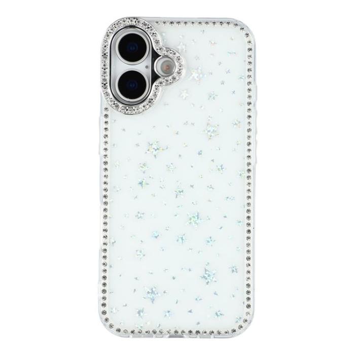 A-One Brand - iPhone 17 Mobilskal Rhinestone Edge - Starry Transparent
