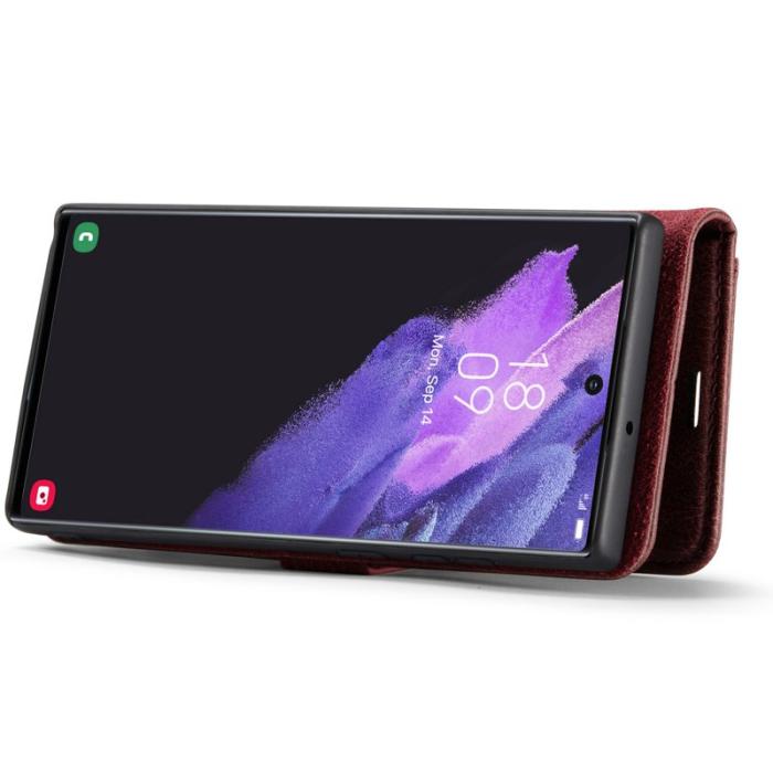 DG.MING - DG.MING Samsung Galaxy S25 Ultra Plånboksfodral Äkta läder Röd