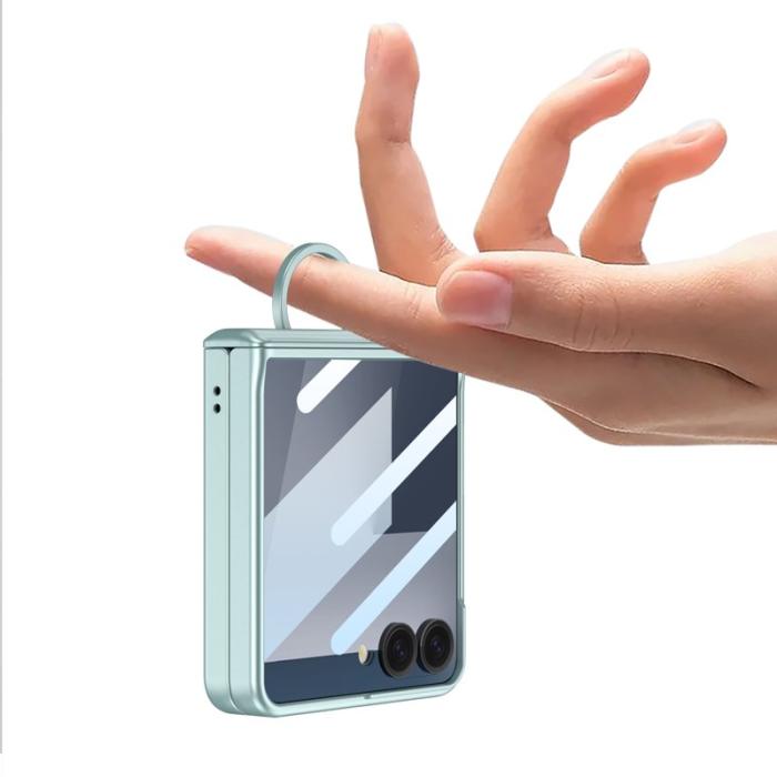 GKK - GKK Samsung Galaxy Z Flip7 Fodral Magnetisk Hinge PC - Svart