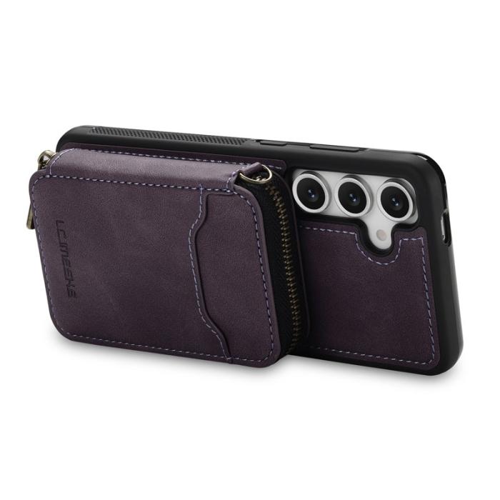LC.imeeke - LC.IMEEKE L6 för Samsung Galaxy A17 4G/5G Konstläder Plånboksfodral - Lila