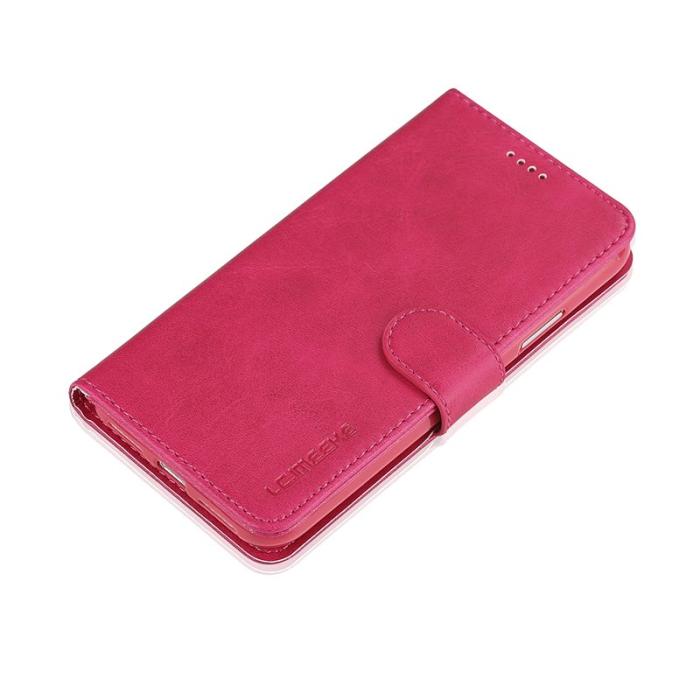 LC.imeeke - LC.IMEEKE Stand Plånboksfodral i Konstläder - Rosa för iPhone X/10