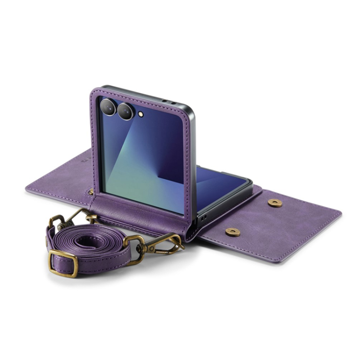 DG.MING - DG.MING Galaxy Z Flip 7 Mobilskal RFID Blocking M5 - Lila