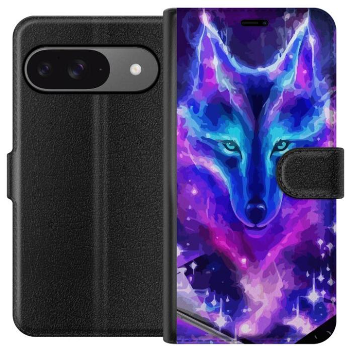 iSecrets - Plånboksfodral till Google Pixel 9 Pro med Neon Varg