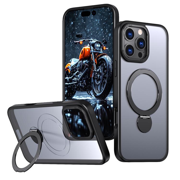 iPhone 15 Pro Max Mobilskal MagSafe Rotating Kickstand (Svart) | 2353 | AlltMobil