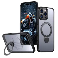 A-One Brand - iPhone 15 Pro Max Mobilskal MagSafe Rotating Kickstand - Svart